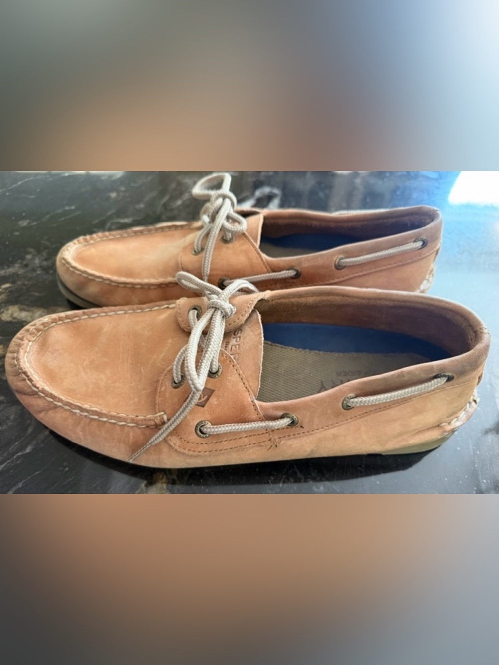 Sperry Top-Sider Boat Shoe in Tan Leather